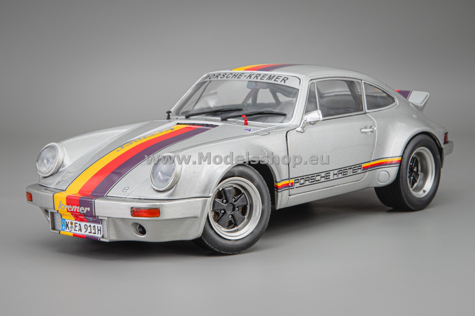 Solido S1801120 Porsche 911 RSR, 1973, Kremer Rally /silver - decorated/