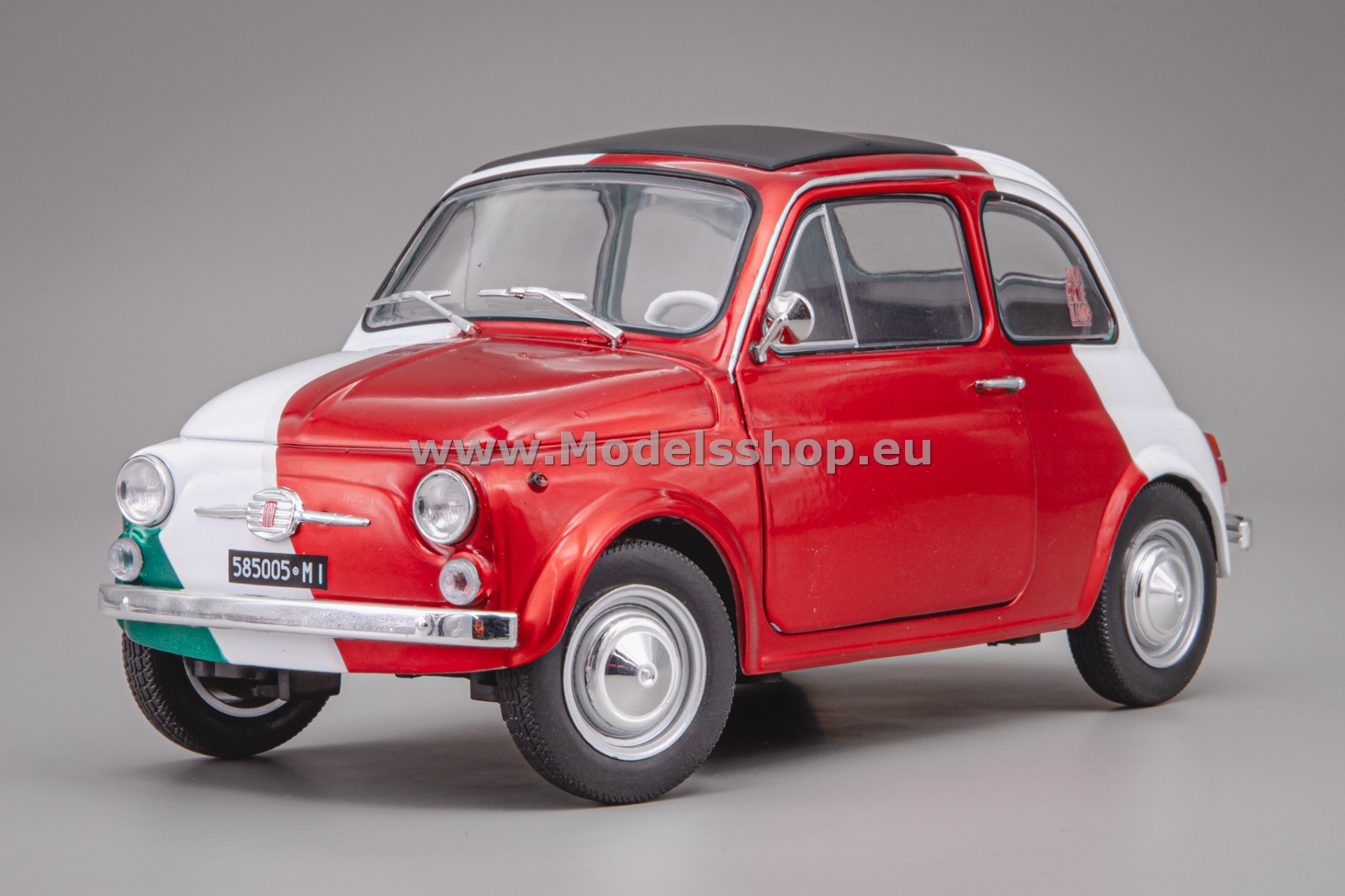 Solido S1801409 Fiat 500 Tribute to Italia, 1965 /red - white - green, tri-color/
