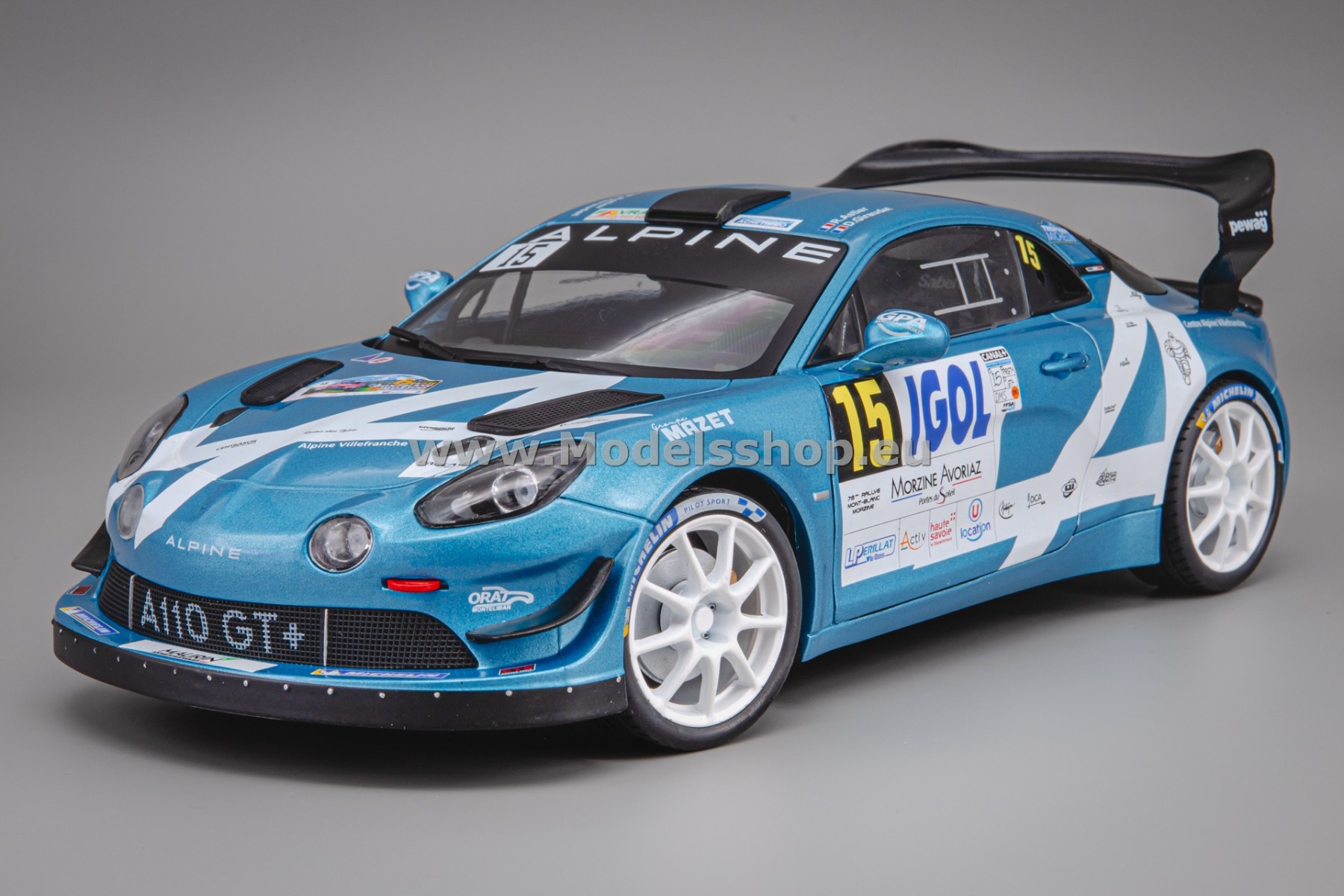 Solido S1801631 Alpine A110 RGT. No.15, Rallye Du Mont Blanc 2024, R.Astier / D.Giraudet