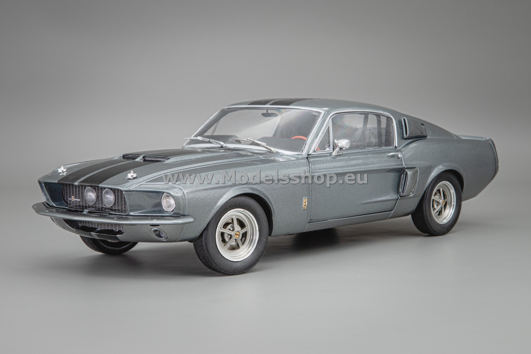 Solido S1802905 Ford Mustang Shelby GT500, 1967 /Metallic Grey w. black stripes/  