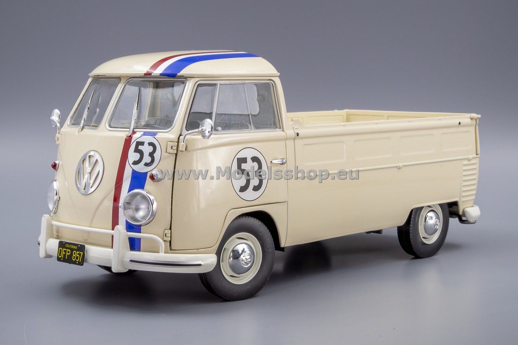 Solido S1806708 Volkswagen / VW T1 Pick-Up Racer No.53, 1950 /cream white/