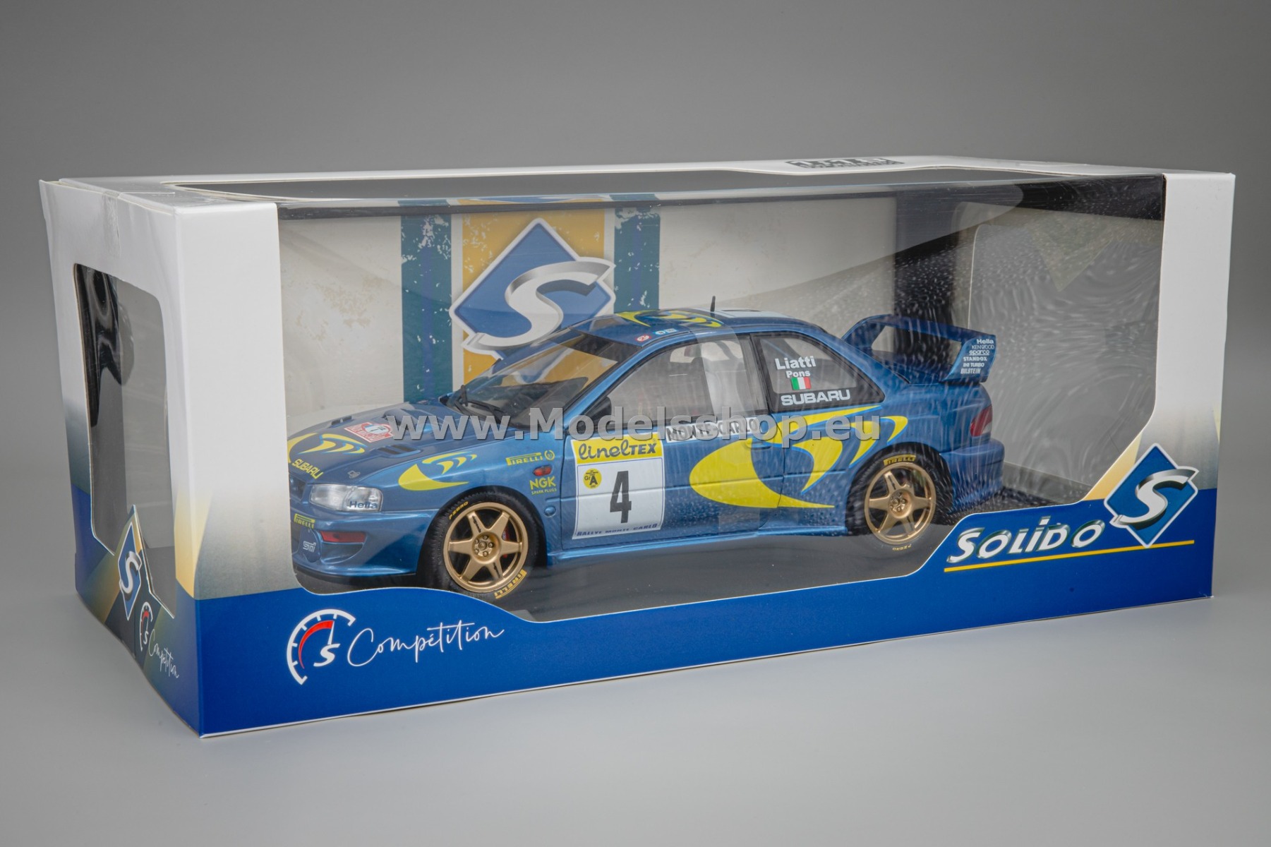 Solido S1807405 Subaru Impreza S5 WRC (22B), No.4, Rally WM