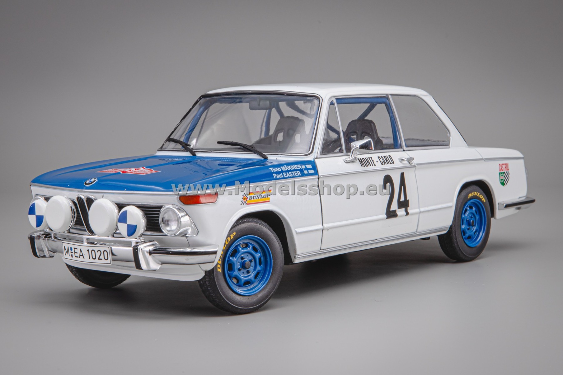 Solido S1808603 BMW 2002 Tii, No.24, Rallye Monte-Carlo 1969 T.Mäkinen / P.Easter