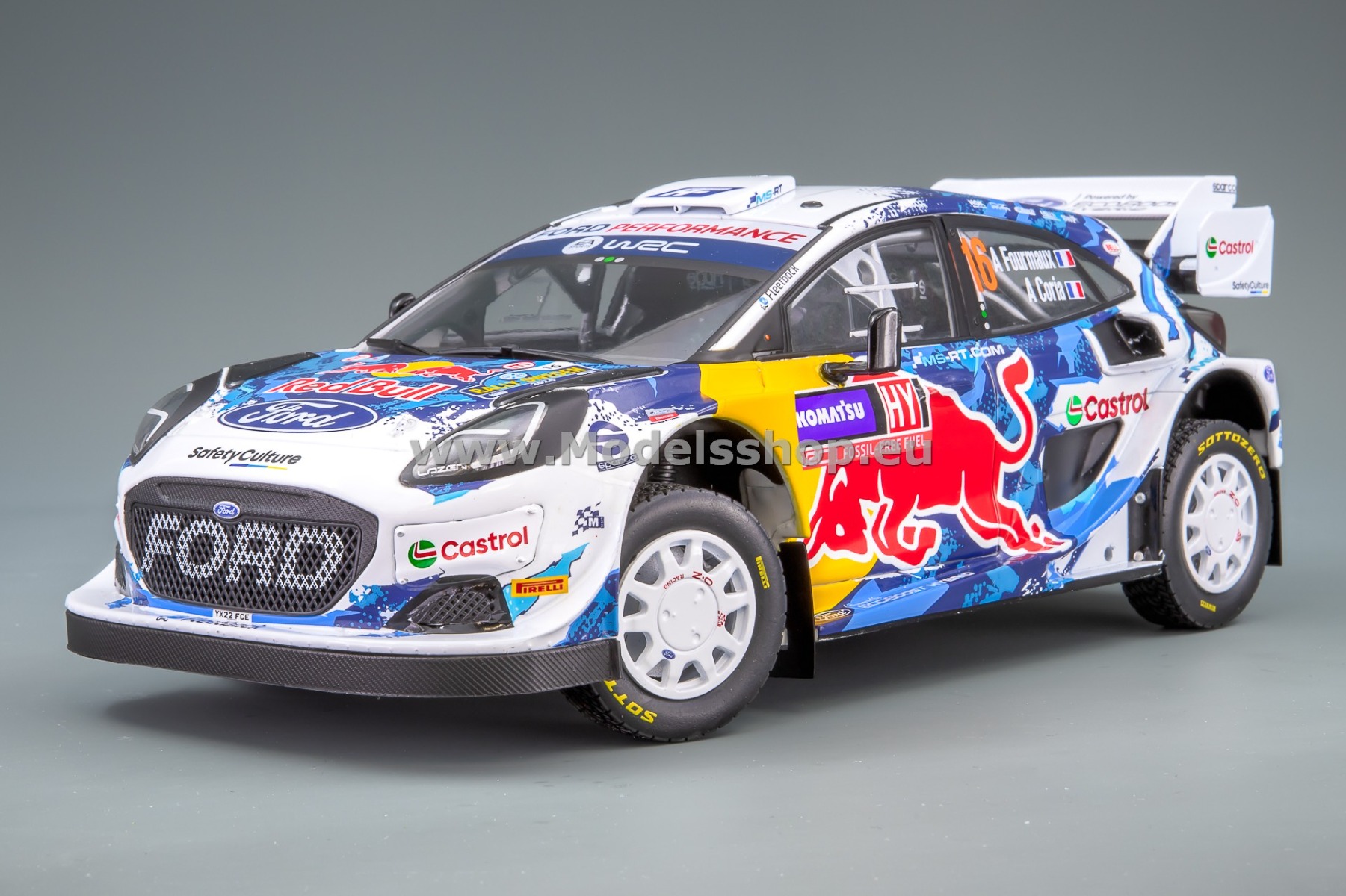Solido S1809504 Ford Puma Rally 1, No. 16, Team M-Sport Ford WRT, 3rd Rally Sweden 2024, Fourmaux/Coria