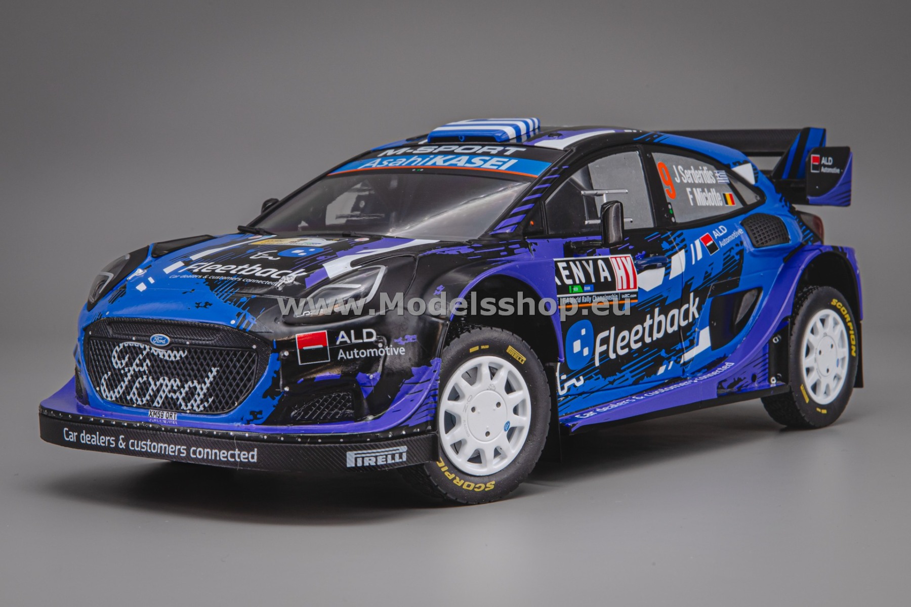 Solido S1809506 Ford Puma Rally1 Hybrid, No.9, WRC Rally Kenya 2022, J.Serderidis / F.Miclotte