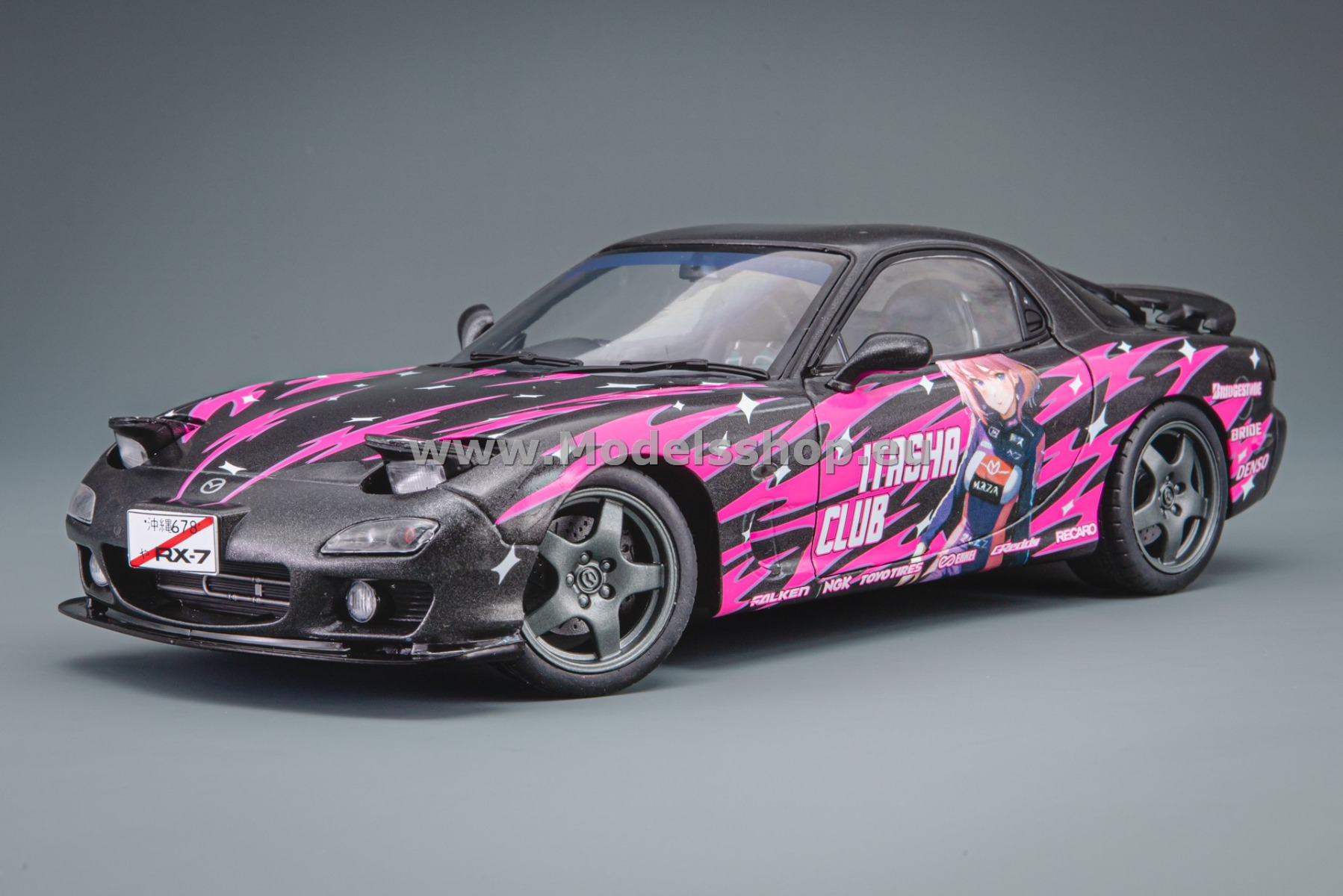 Solido S1810605 Mazda RX7 FD3RS Solido Works Itasha Club, 1999 /pink/
