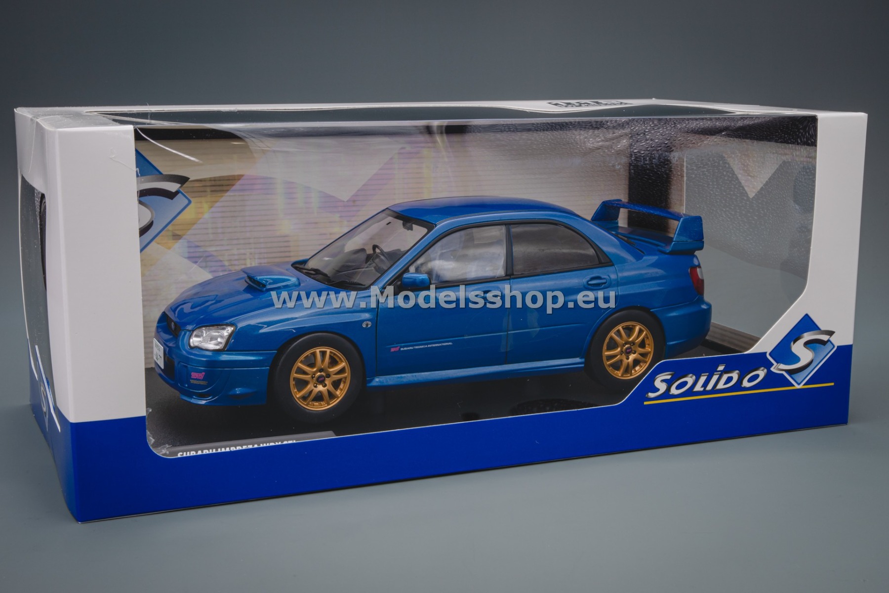 SOLIDO 1:18 Subaru Impreza WRX STI Sonic Blue 2003