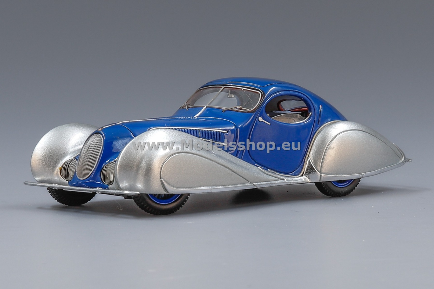Spark S2705 Talbot Lago T150C SS Teardrop Coupe Figoni & Fallaci, 1937 /blue - silver/
