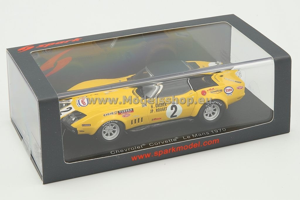 Modèle Réduit Chevrolet Corvette #2 24H Du Mans 1970 - Échelle 1/43, Marque Vitesse, Occasion Rare