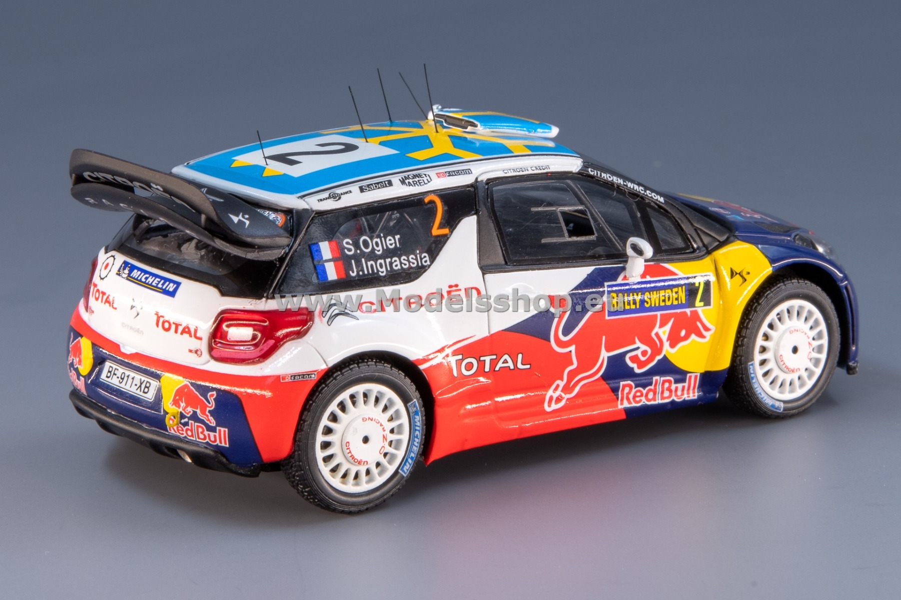 Spark S3301 Citroen DS3 WRC No.2 4th Rally Sweden 2011, S.Ogier