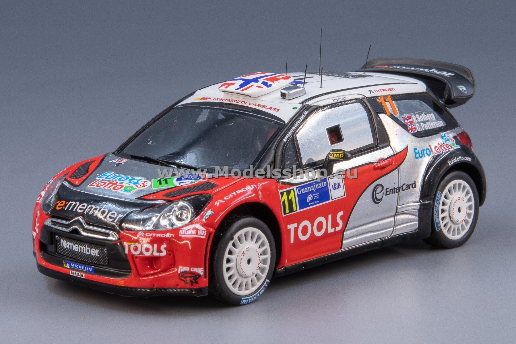 Spark S3304 Citroen DS3 WRC No.11, 4th Rally Mexico 2011, P.Solberg - C.Patterson