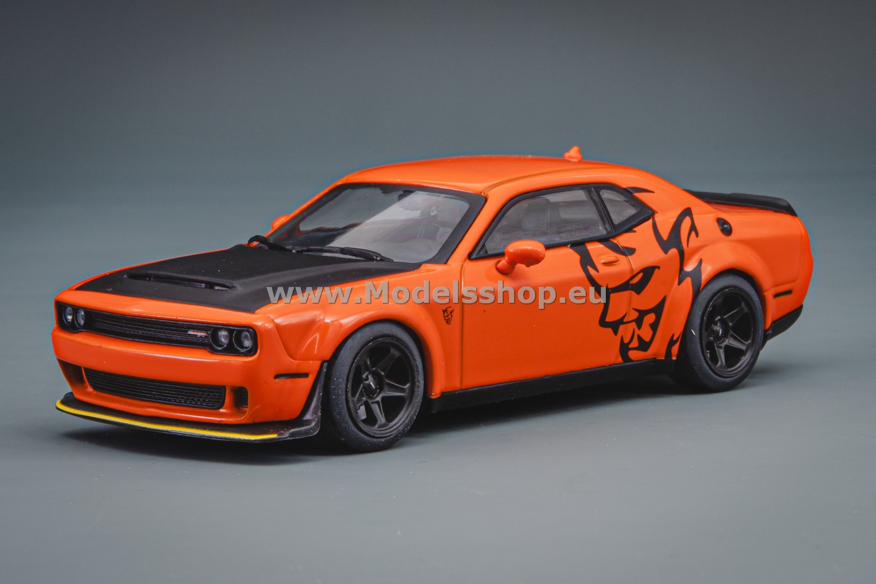 Solido S4310306 Dodge Challenger SRT Demon, 2018 /go mango orange pearl w/Demon/
