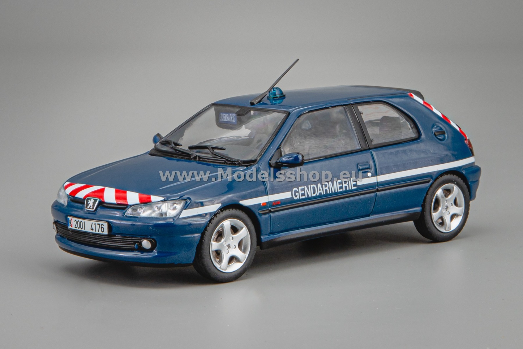 Solido S4311407 Peugeot 306 S16, Gendarmerie / police, 1998 /blue/