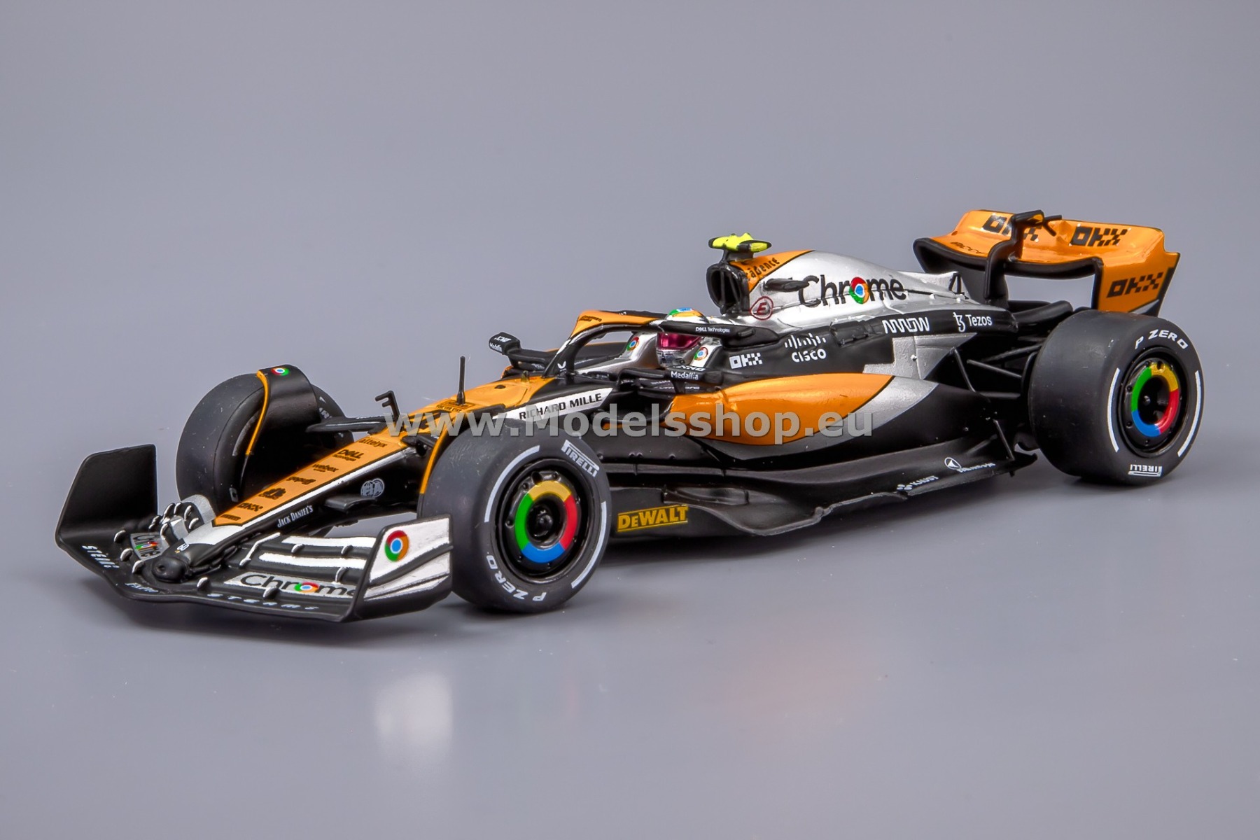 Solido S4317801 McLaren MCL60 Orange, Formula 1, No.4, Great Britain GP 2023, Lando Norris