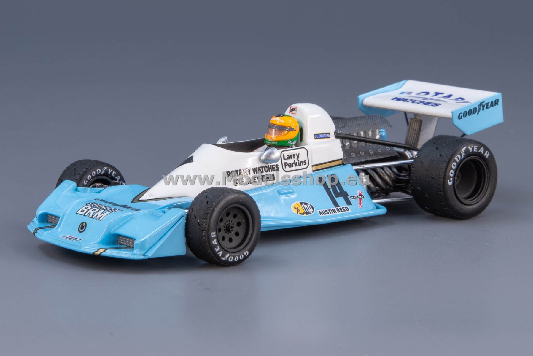 Spark S5709 BRM P201 No.14, Formula 1, South African GP 1977, Larry Perkins
