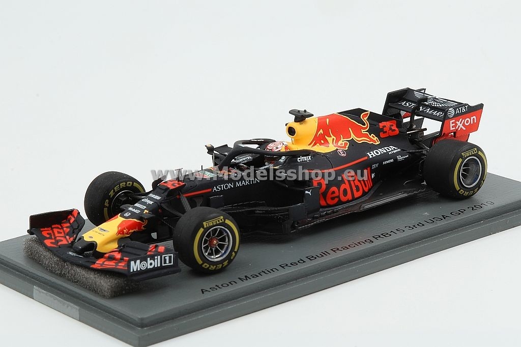 Aston Martin Red Bull Racing F1 Team No.33 3rd USA GP2019 Formula One 100th GP Aston Martin Red Bull RacingRB15 Max Verstappen With Pit Board
