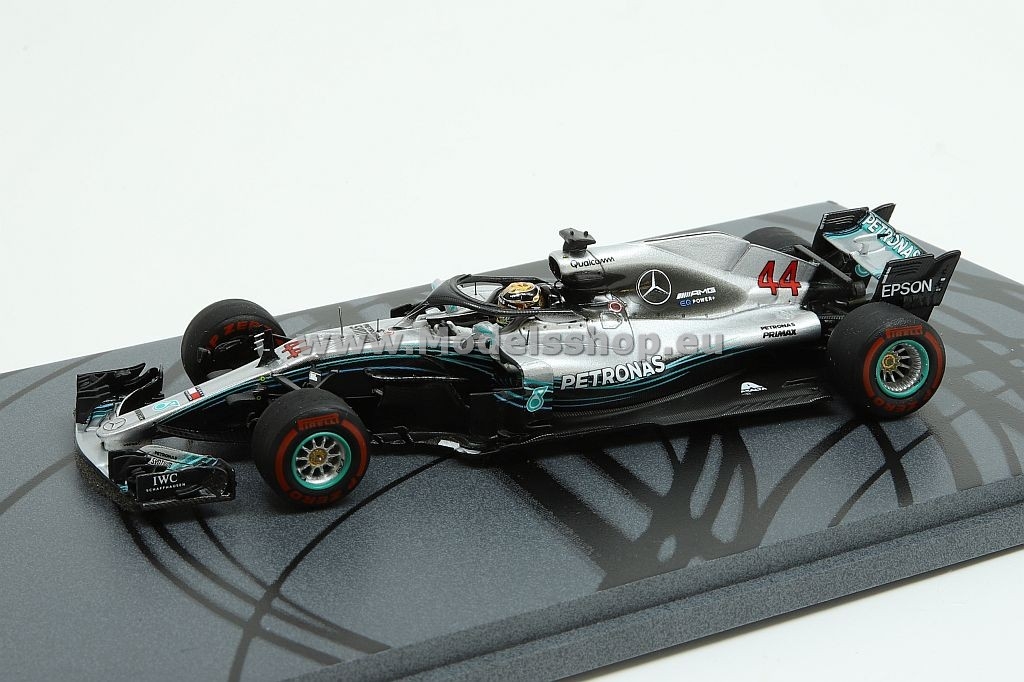 Mercedes-AMG Petronas Motorsports No.44 Winner Abu Dhabi GP 2018 Mercedes AMG F1 W09 EQ Power+ Lewis Hamilton (408 points - Special package with tyre marks) 