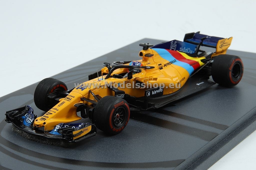 McLaren F1 Team No.14 Abu Dhabi GP 2018 McLarenMCL33 Fernando Alonso (Last Race - Special packagewith tyre marks)