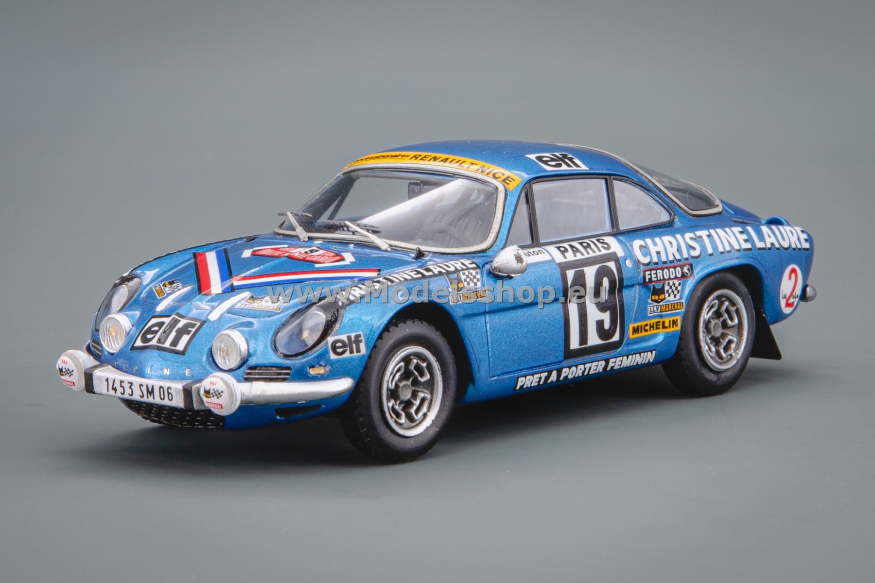 Spark S6116 Alpine-Renault A110 1600 SC, No.19 Winner Coupe des Dames 11th Monte Carlo Rally 1976, Michèle Mouton - Françoise Conconi