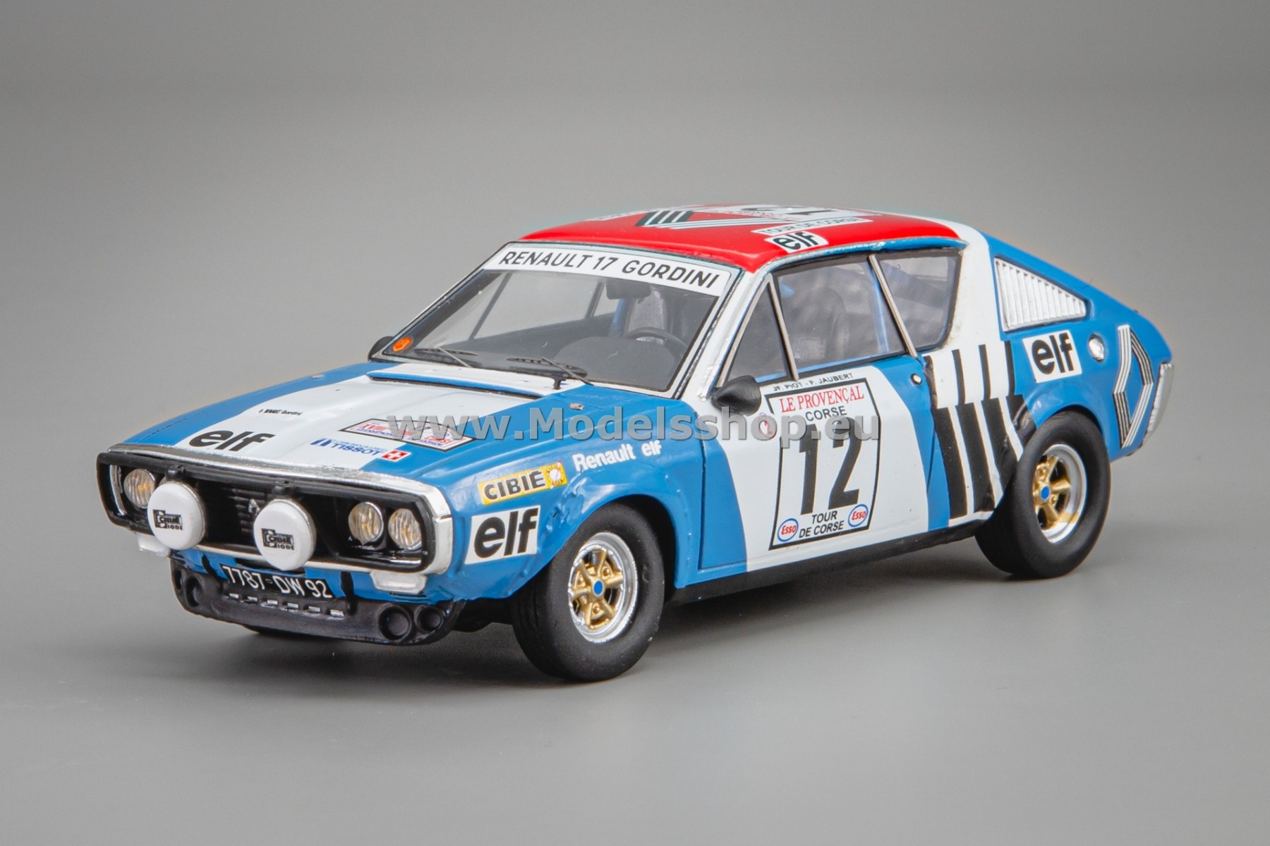 Spark S6190 Renault 17 No.12,  8th Rally Tour de Corse 1974, JF. Piot - F. Jaubert