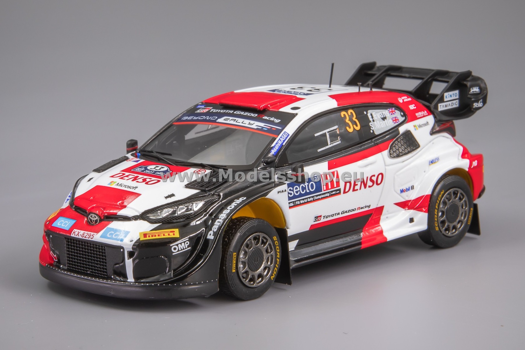 Spark S6736 TOYOTA GR Yaris Rally1 HYBRID, No.33 TOYOTA GAZOO Racing WRT, Winner Rally Finland 2023, E. Evans - S. Martin