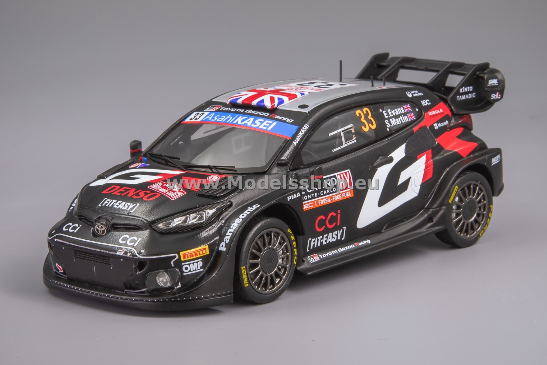 Spark S6851 TOYOTA GR Yaris Rally1 HYBRID, No.33 TOYOTA GAZOO Racing WRT, 3rd Rally Monte Carlo 2024, E. Evans - S. Martin