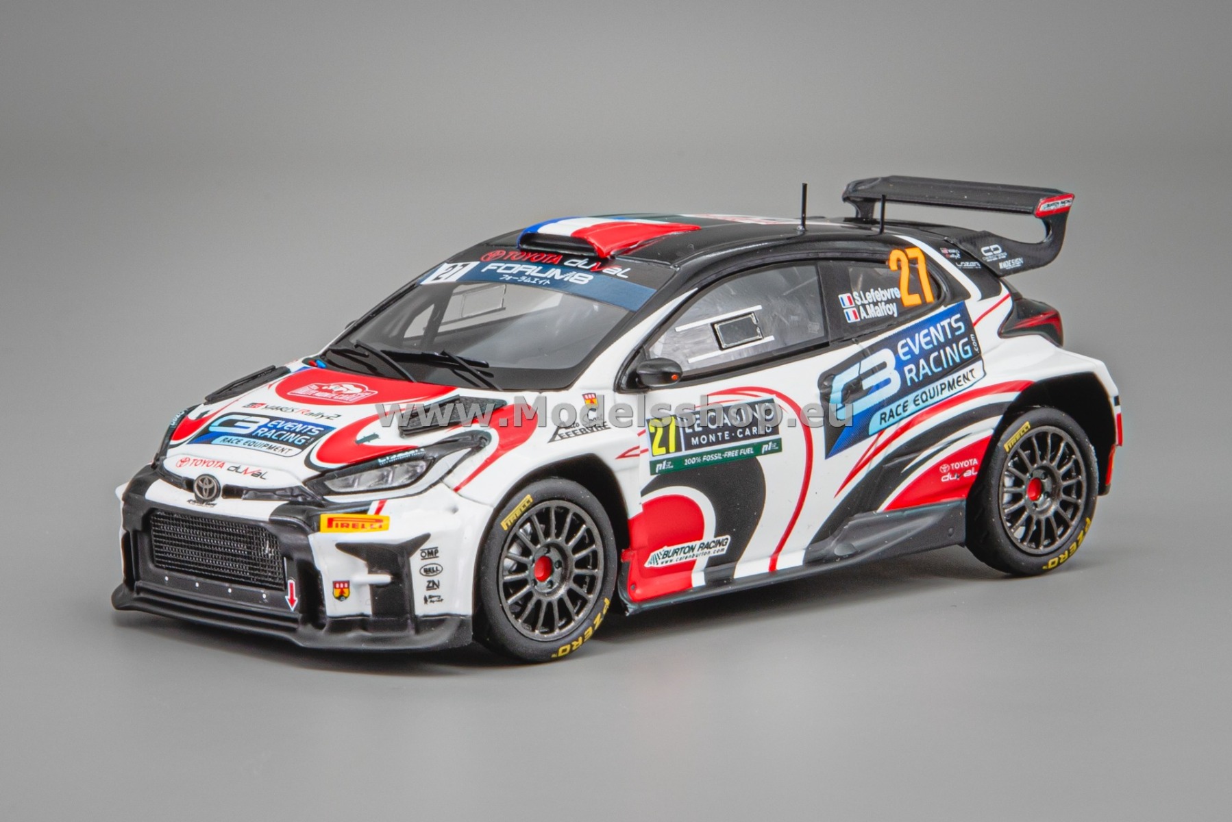 Spark S6862 Toyota GR Yaris Rally2, No.27 Burton Racing, 6th RC2 Rally Monte Carlo 2024, S. Lefebvre - A. Malfoy
