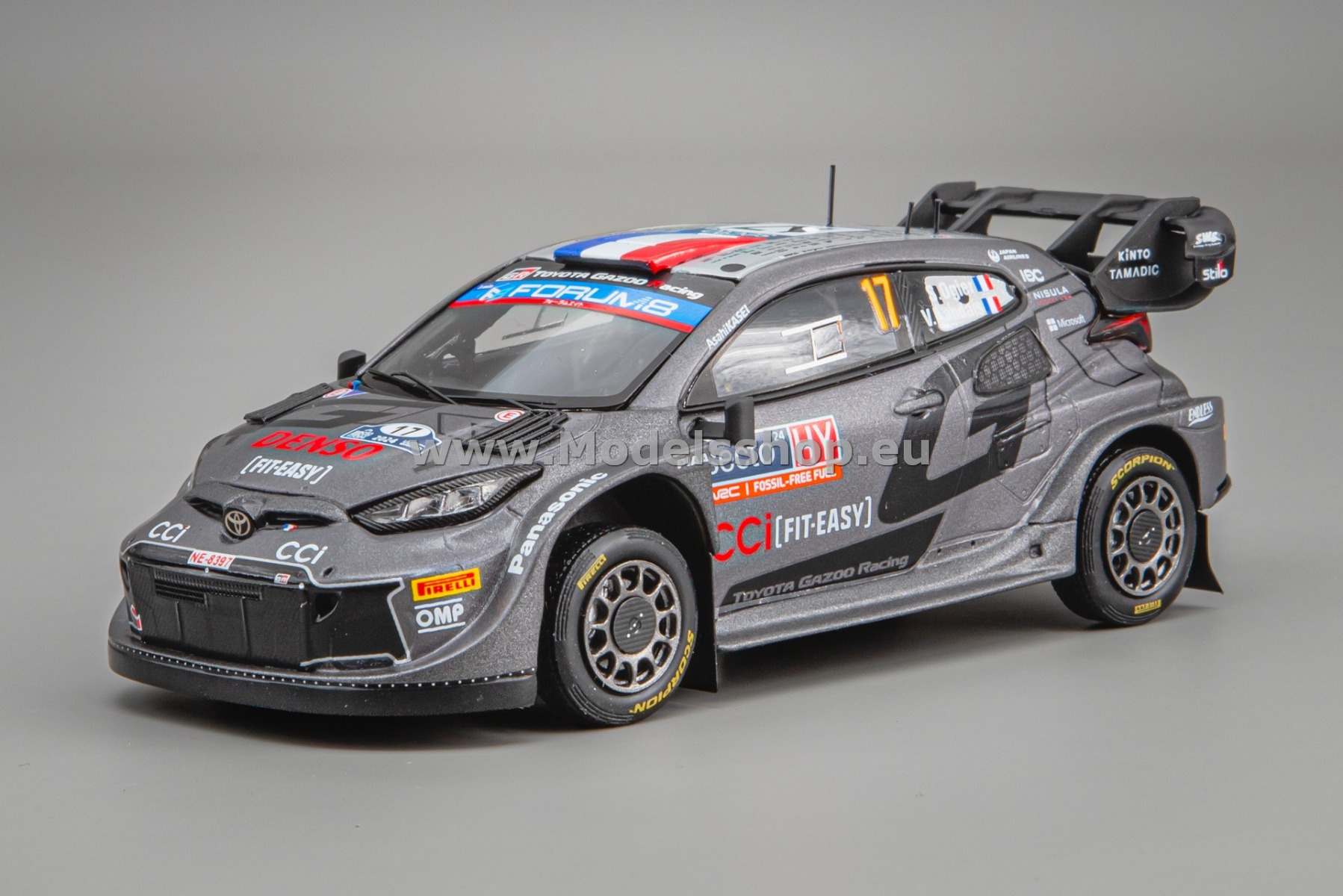 Spark S6877 Toyota GR Yaris Rally1 Hybrid No.17 Toyota Gazoo Racing WRT, Winner Rally Finland 2024, S. Ogier - V. Landais