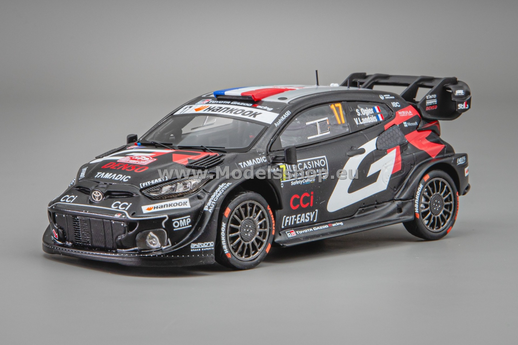 Spark S6888 Toyota GR Yaris Rally1, No.17 Toyota Gazoo Racing WRT, Winner Rally Monte Carlo 2025, S. Ogier - V. Landais S. Ogier's (10th Rally Monte Carlo victories)