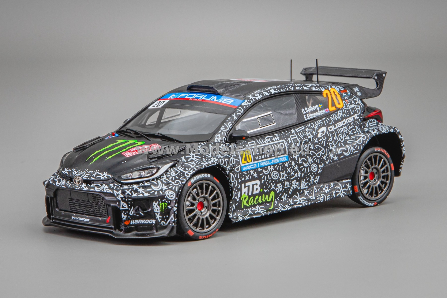 Spark S6898 Toyota GR Yaris Rally 2, No.20 Printsport Racing Team, WRC Rally Monte Carlo 2025, O. Solberg - E. Edmondson