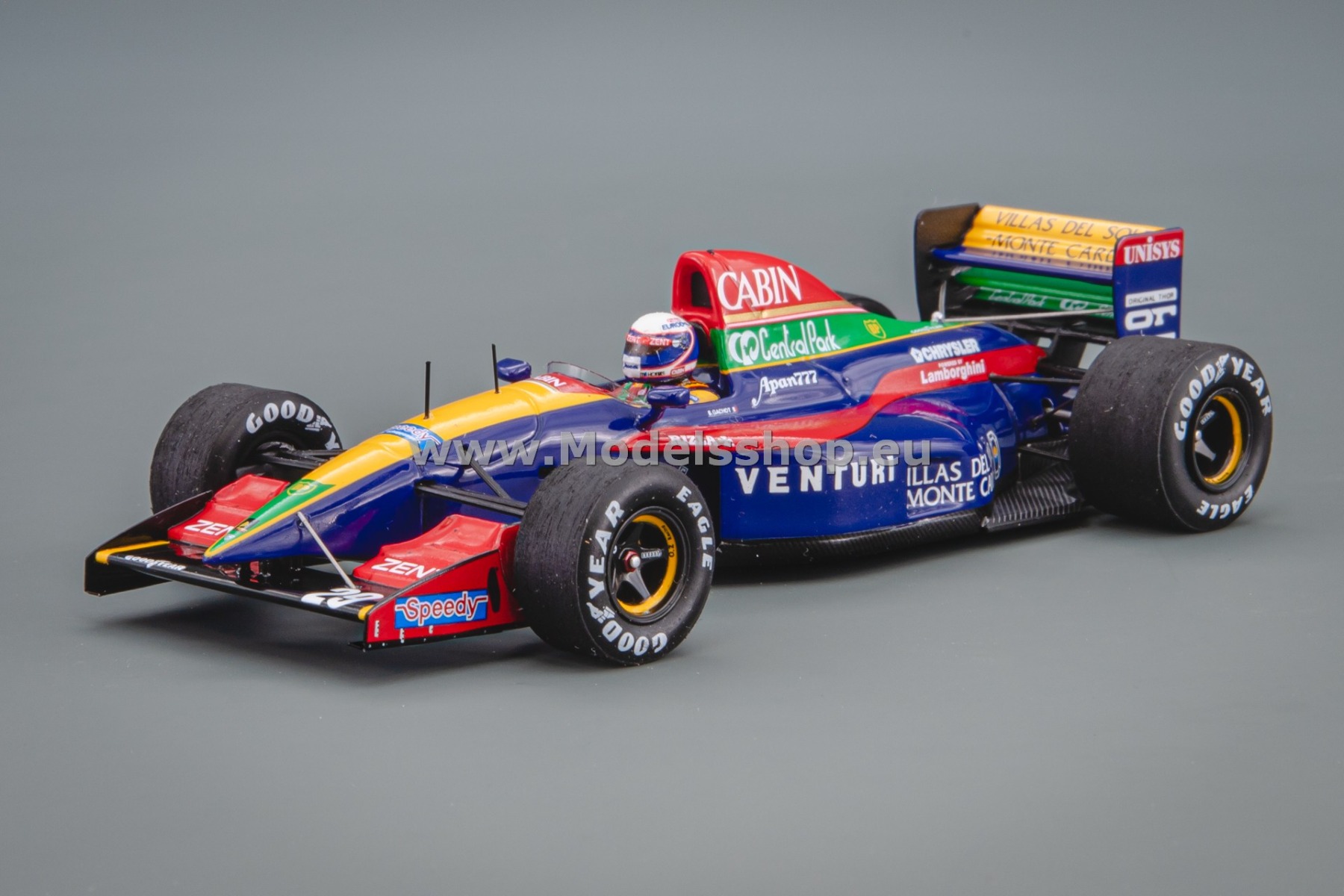 Spark S6968 Venturi Larrousse LC92 No.29 - Venturi Larrousse Lamborghini, Formula 1, 6th Monaco GP 1992, Bertrand Gachot