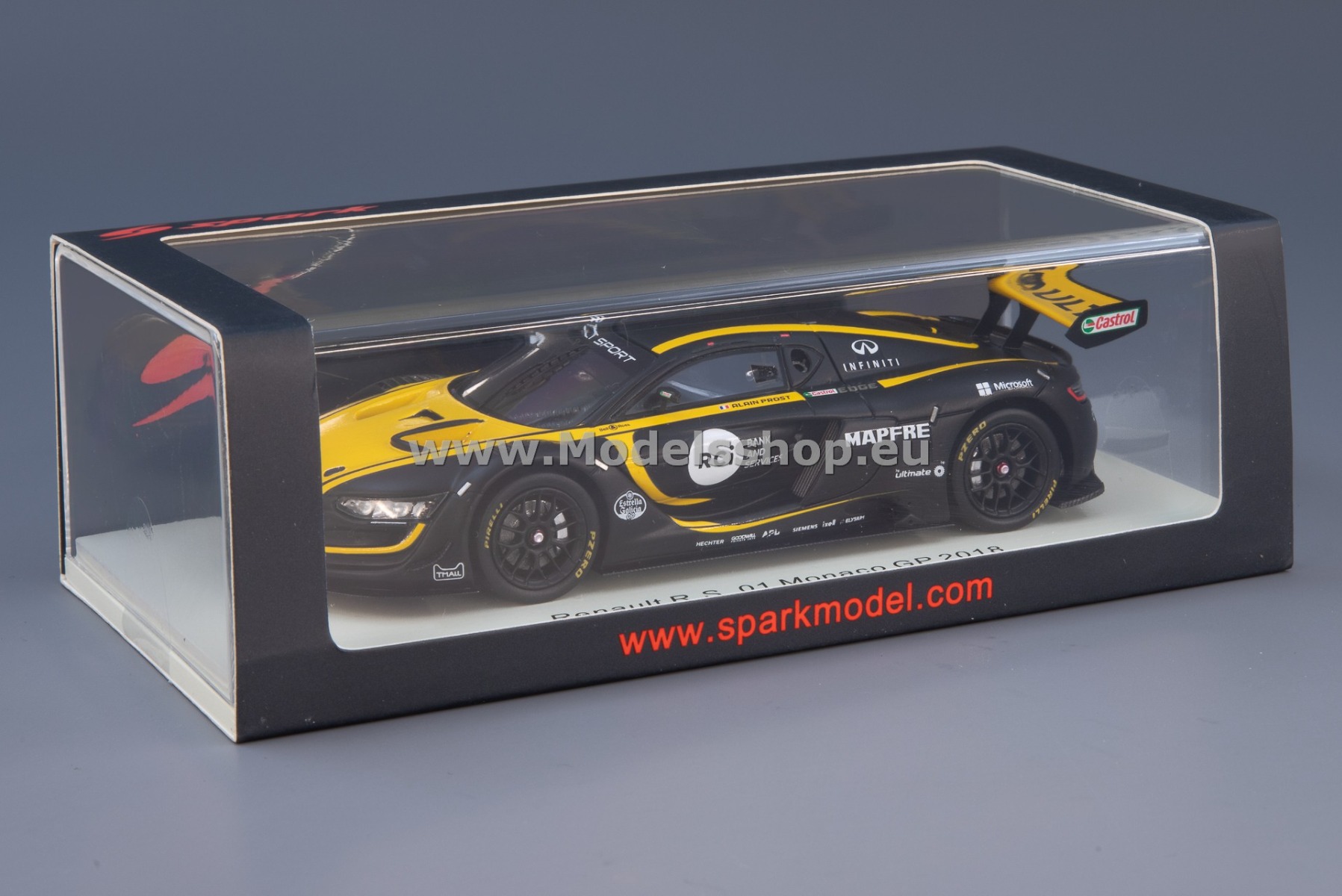 Spark S7079 Renault R.S. 01, Monaco GP 2018, Alain Prost