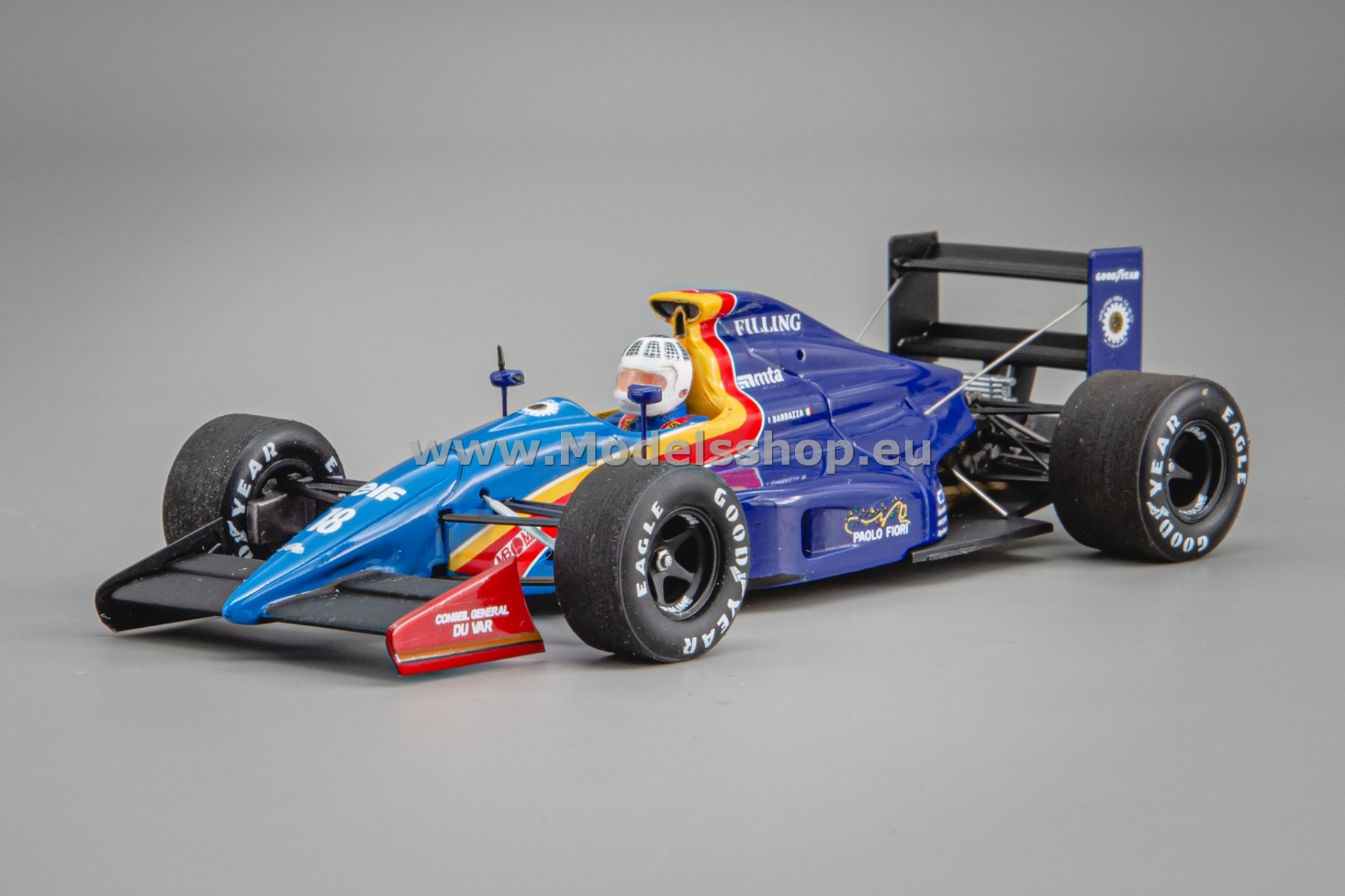 Spark S7229 AGS JH25B F1, No.18, Formula 1, French GP 1991, Fabrizio Barbazza