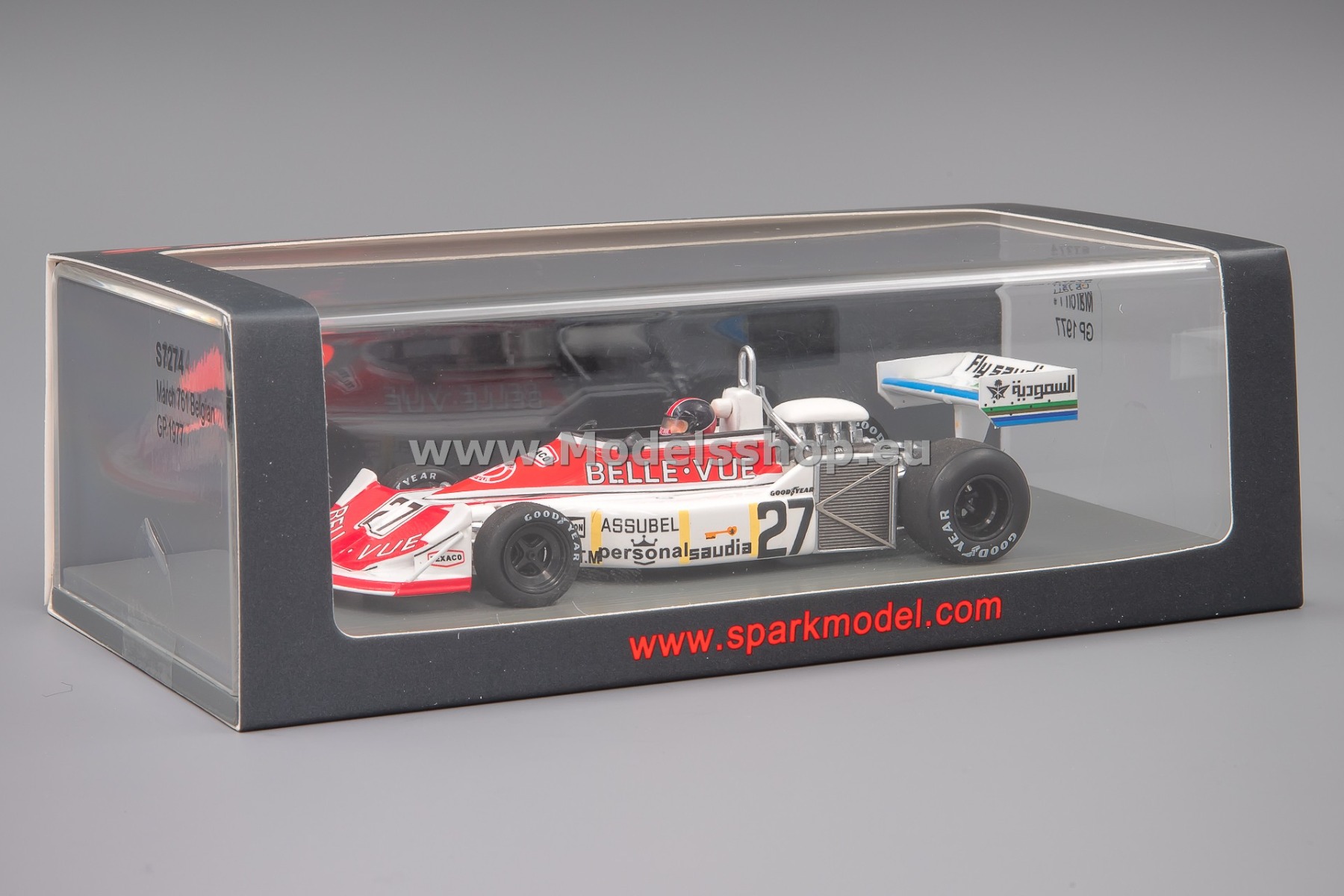 Spark S7274 March 761, No.27, Formula 1, Belgian GP 1977, Patrick Nève