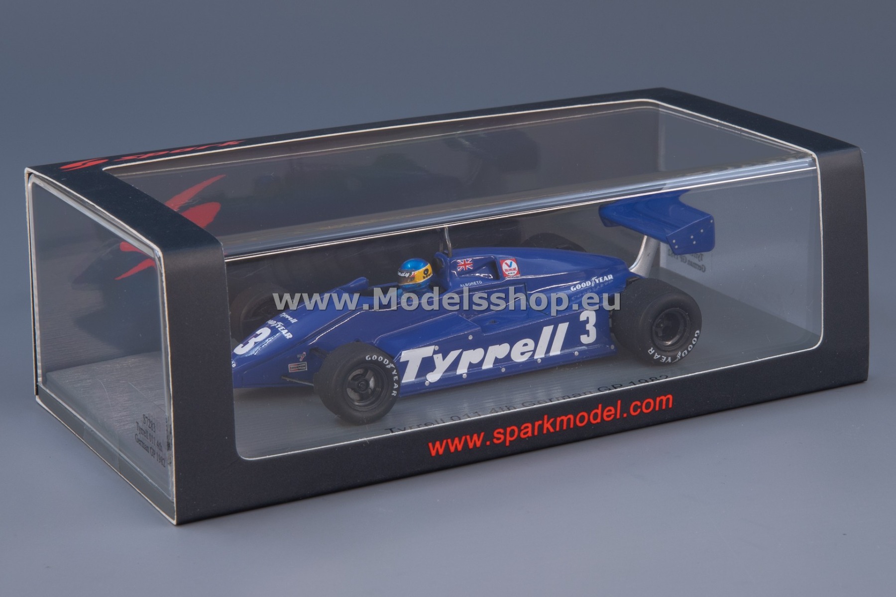 Spark S7283 Tyrrell 011 No.3, Formula 1, 4th German GP 1982