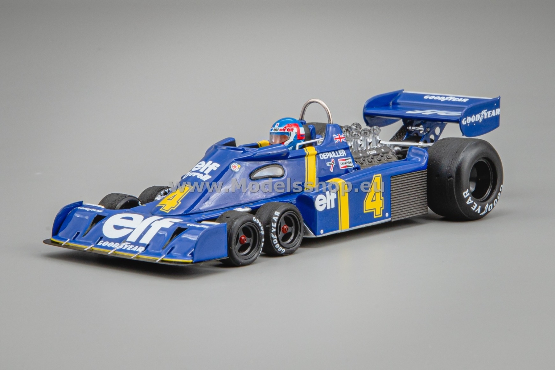 Spark S7307 Tyrrell P34 F1, No.4, 2nd  Formula 1 Sweden GP 1976, Patrick Depailler