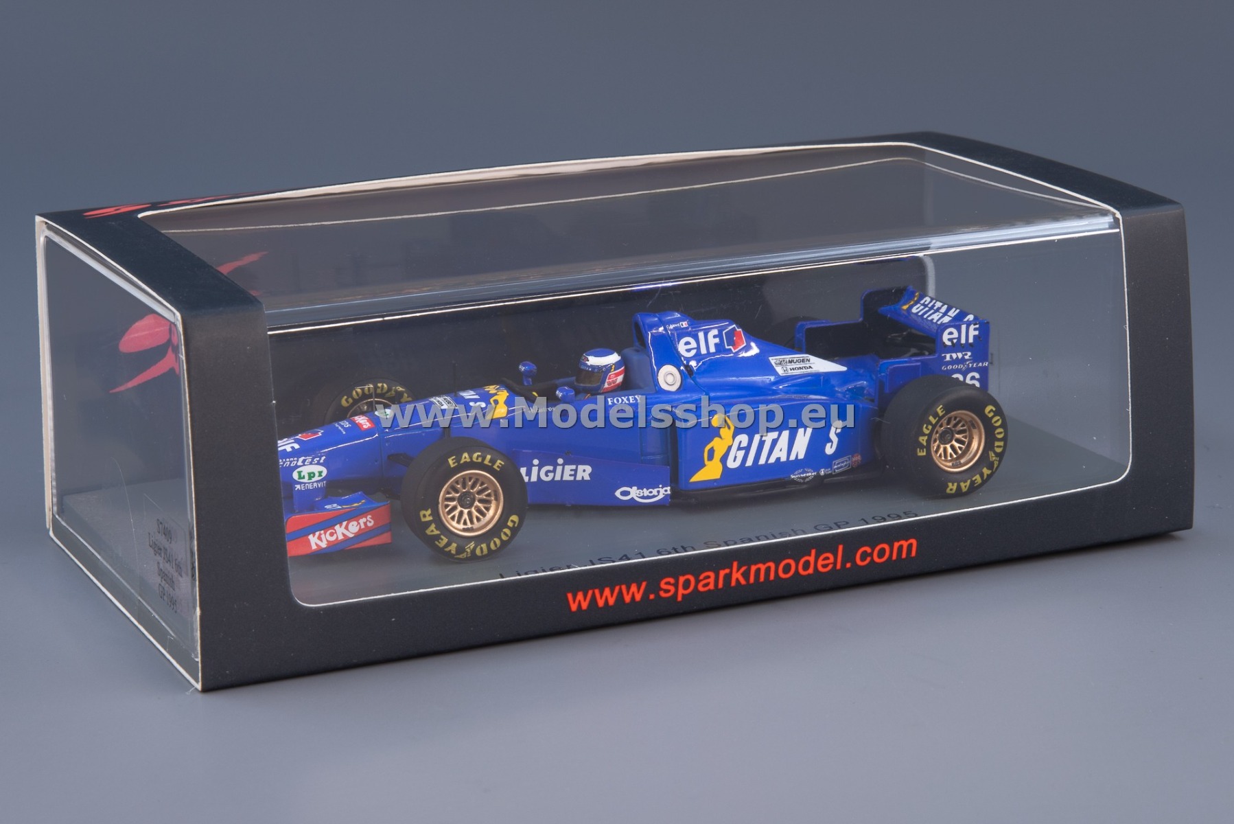 Spark S7409 Ligier JS41 No.26, 6th Formula 1, Spain GP 1995