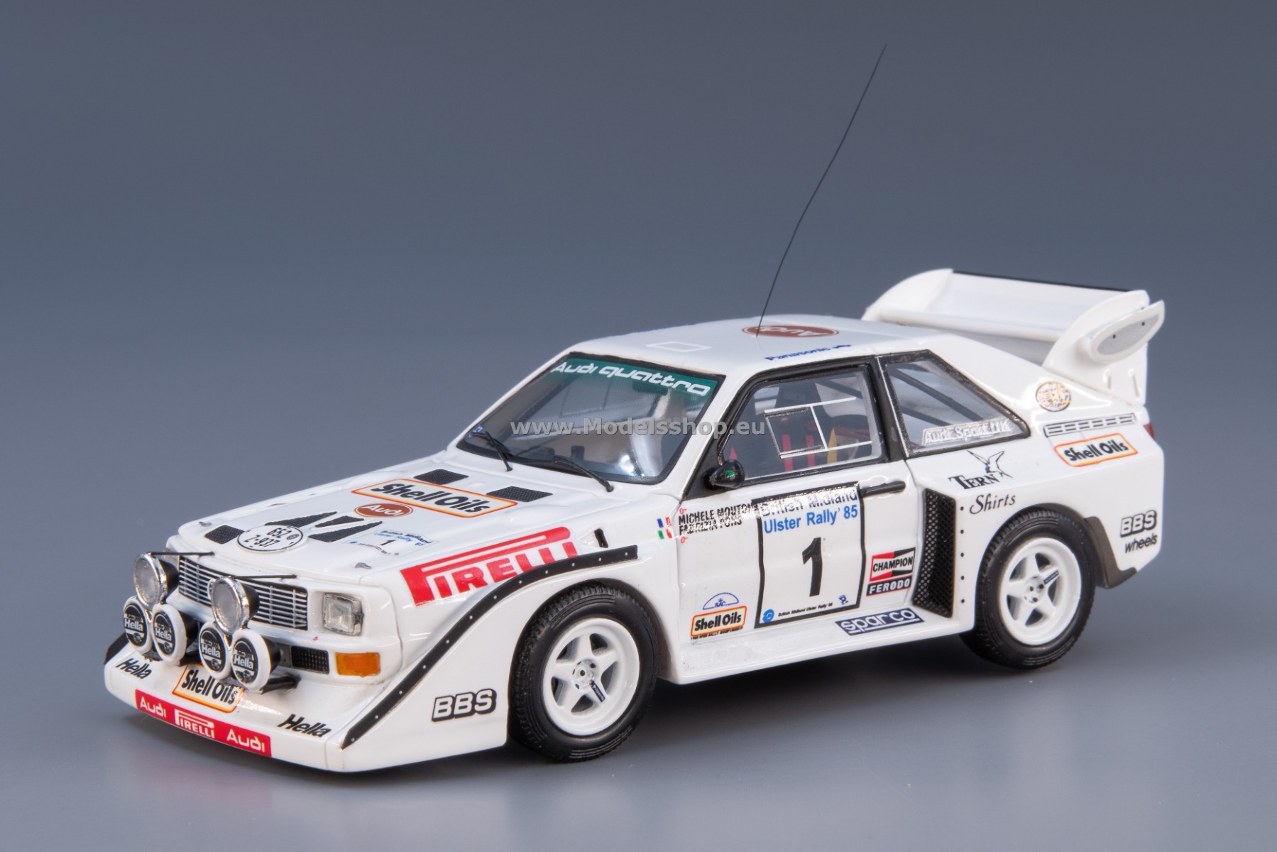 Audi S1 Quattro No.1 British Ulster Rally 1985 M. Mouton - F. Pons 