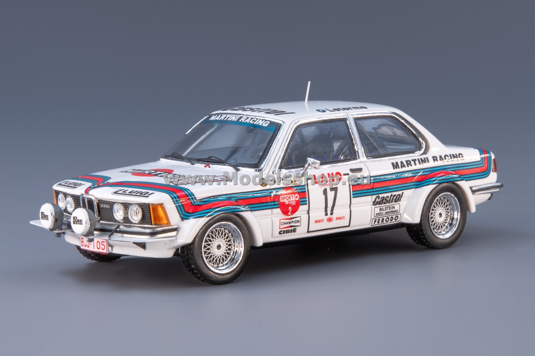 BMW 323 Gr 2 N0.17, Martini Racing, 24H Ypres Rally 1980, Hermes Delbar / Willy Lux