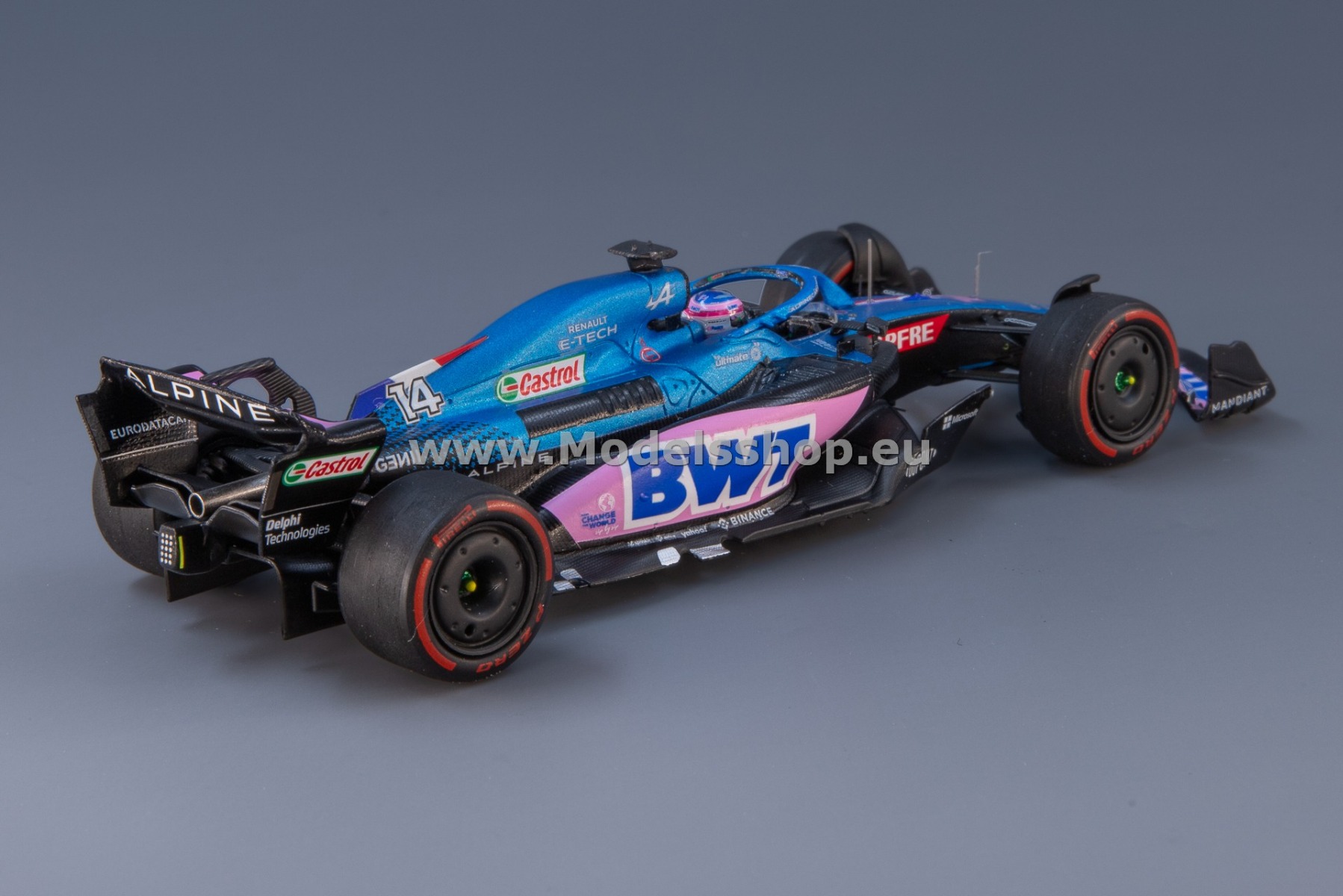 【新】Spark 1/43 Alpine A522 Baharain GP 1/43 Spark 2021 Alpine A521 No.14 Alpine F1 Team 8th Abu Dhabi GP