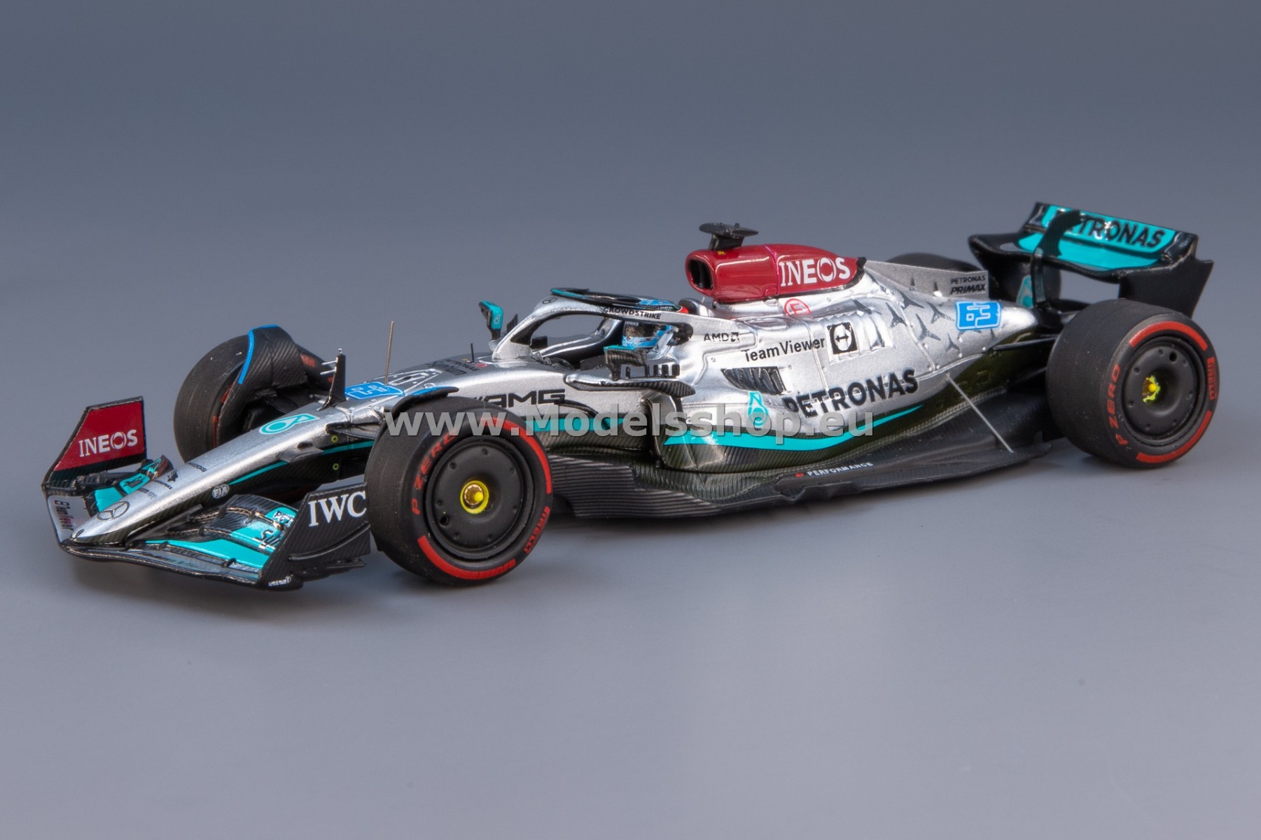 Spark S8557 Mercedes-AMG Petronas F1 W13 E Performance No.63, Formula 1, Mercedes-AMG Petronas F1 Team Winner Brazilian GP 2022, George Russell, (W. pit and number board)