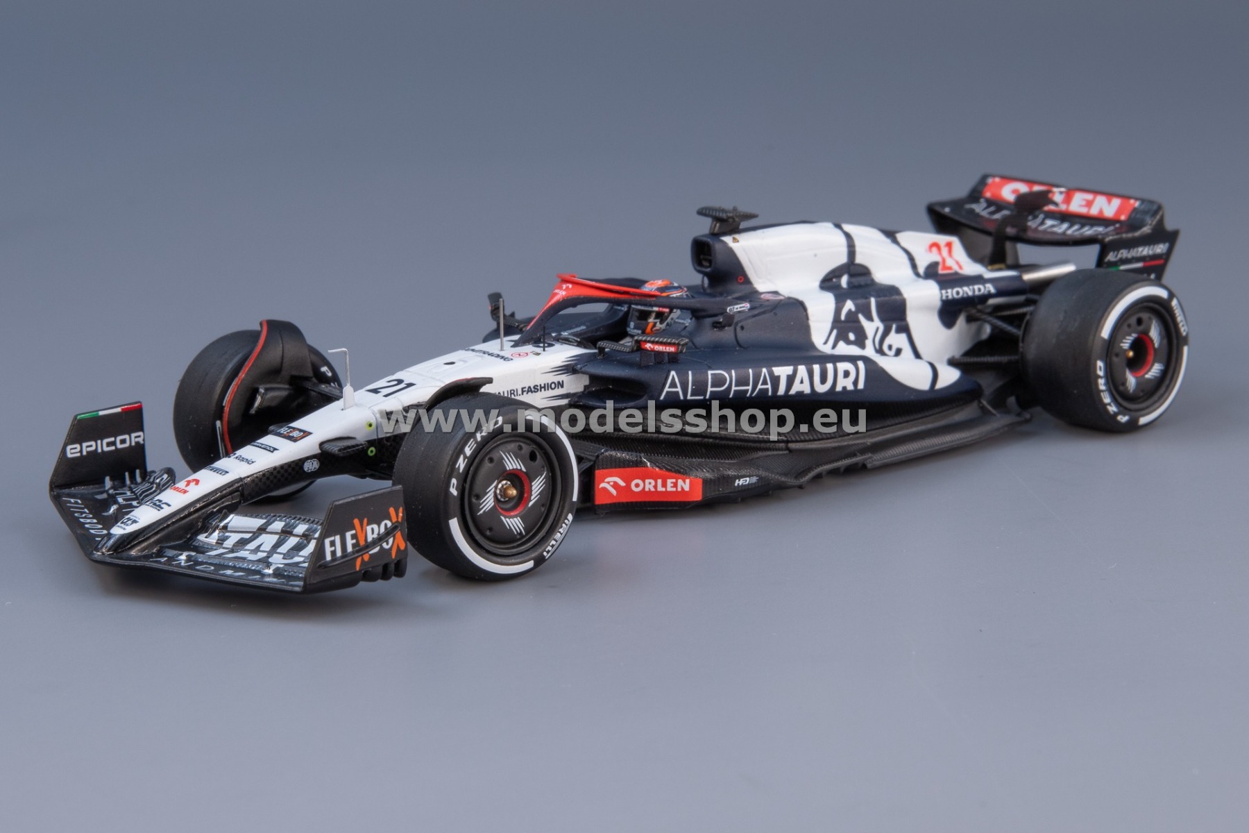 Spark S8571 AlphaTauri AT04 No.21 Scuderia AlphaTauri Bahrain GP 2023 Nyck de Vries