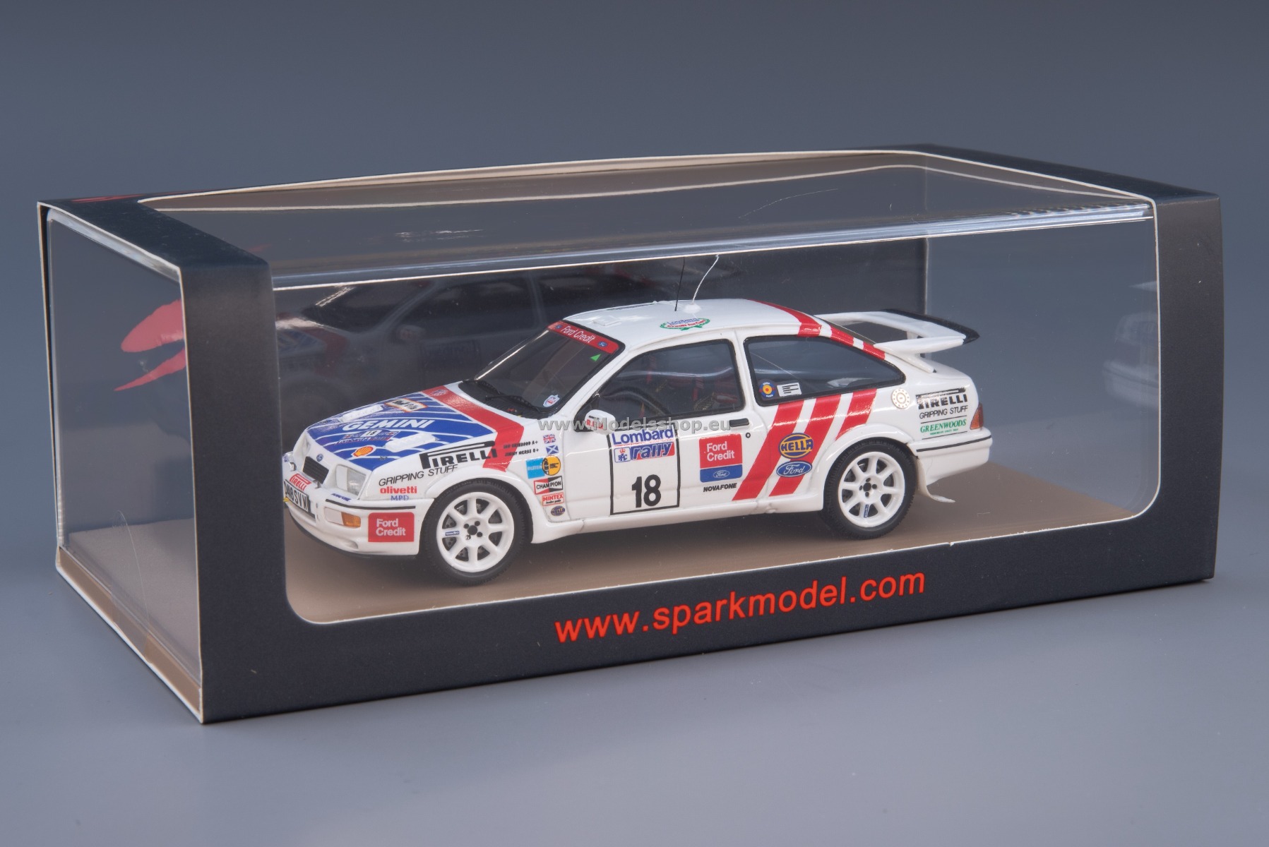 Spark S8702 Ford Sierra RS Cosworth No.18 3rd Lombard RAC Rally