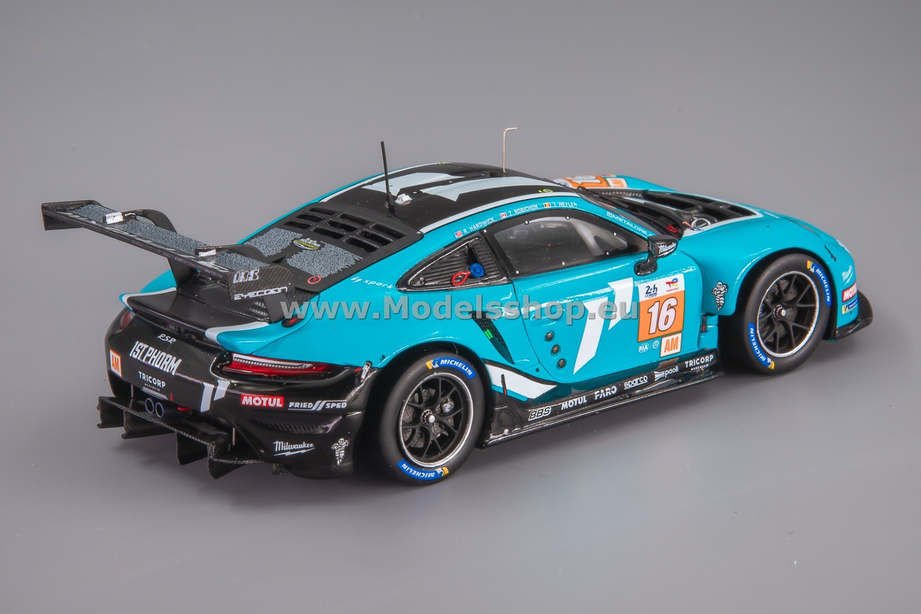 Spark S8758 Porsche 911 RSR - 19, No.16, PROTON COMPETITION, 24H Le Mans 2023, R. Hardwick - Spark S8758 Porsche 911 RSR - 19, No.16, PROTON COMPETITION, 24H Le Mans 2023, R. Hardwick -