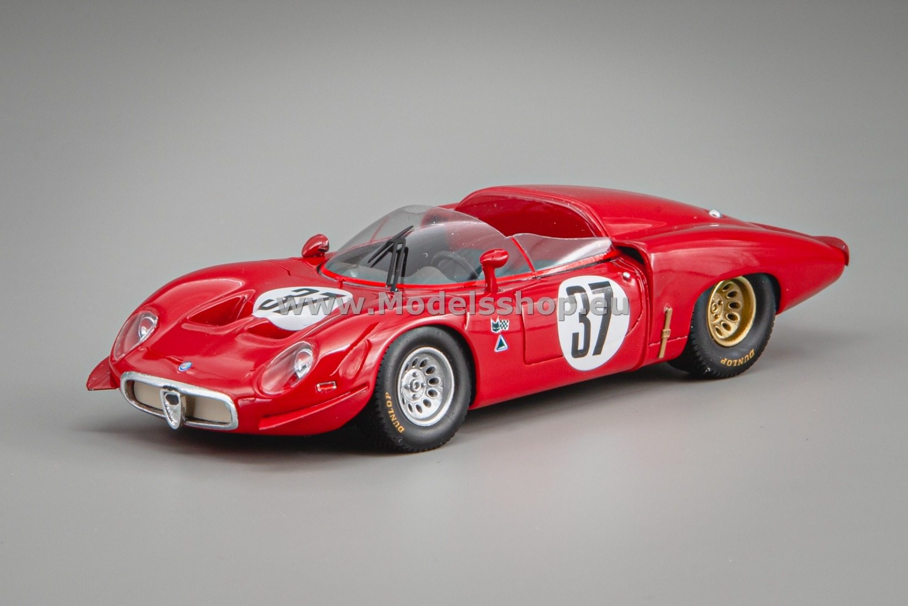 Spark S8799 Alfa Romeo 33, No.37 Test Days, Le Mans 1967 /red/
