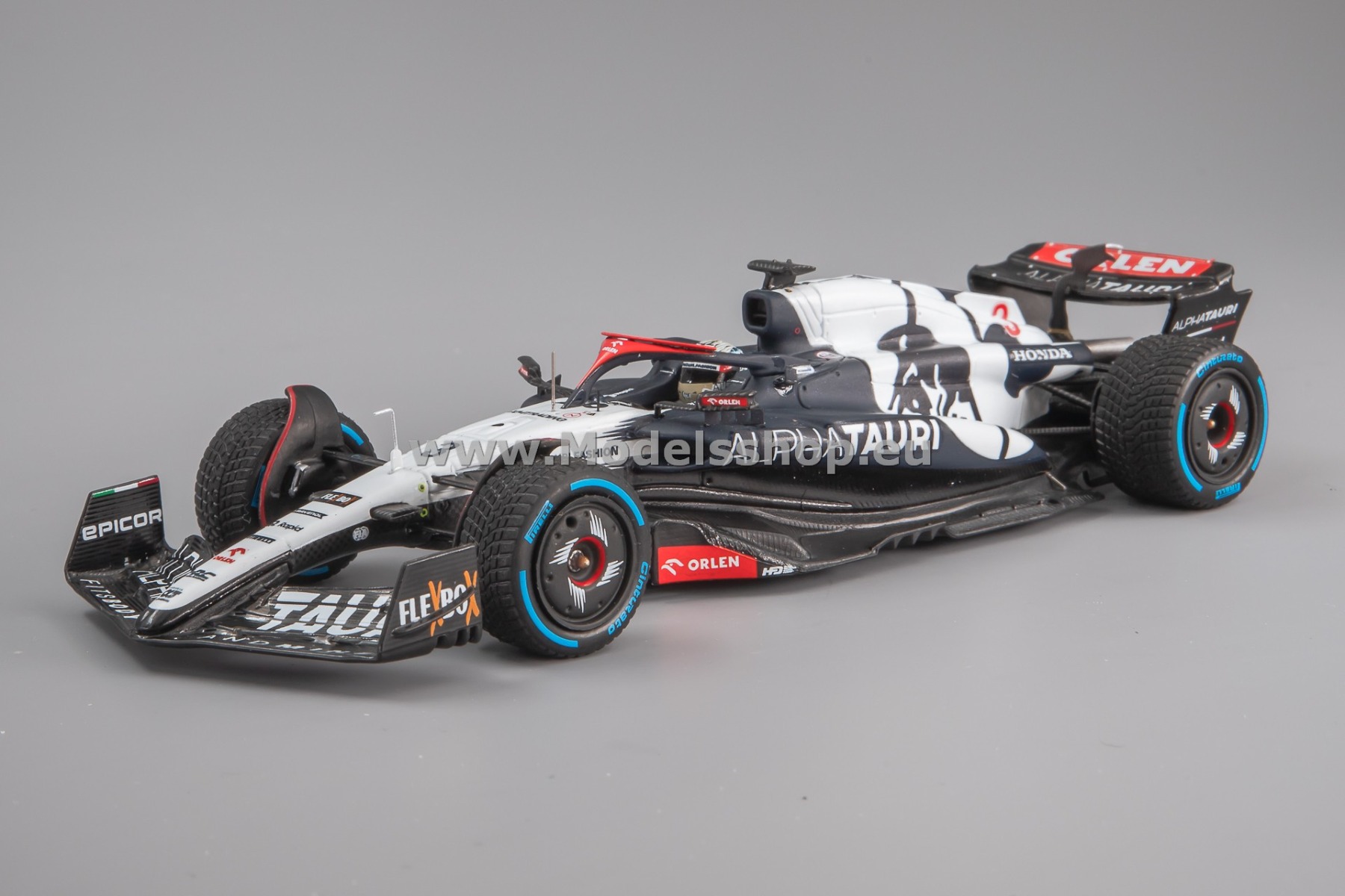 Spark S8920 AlphaTauri AT04, No.3, Scuderia AlphaTauri Formula 1 F1, 10th Belgian GP 2023 (Sprint Race With wet tyres), Daniel Ricciardo