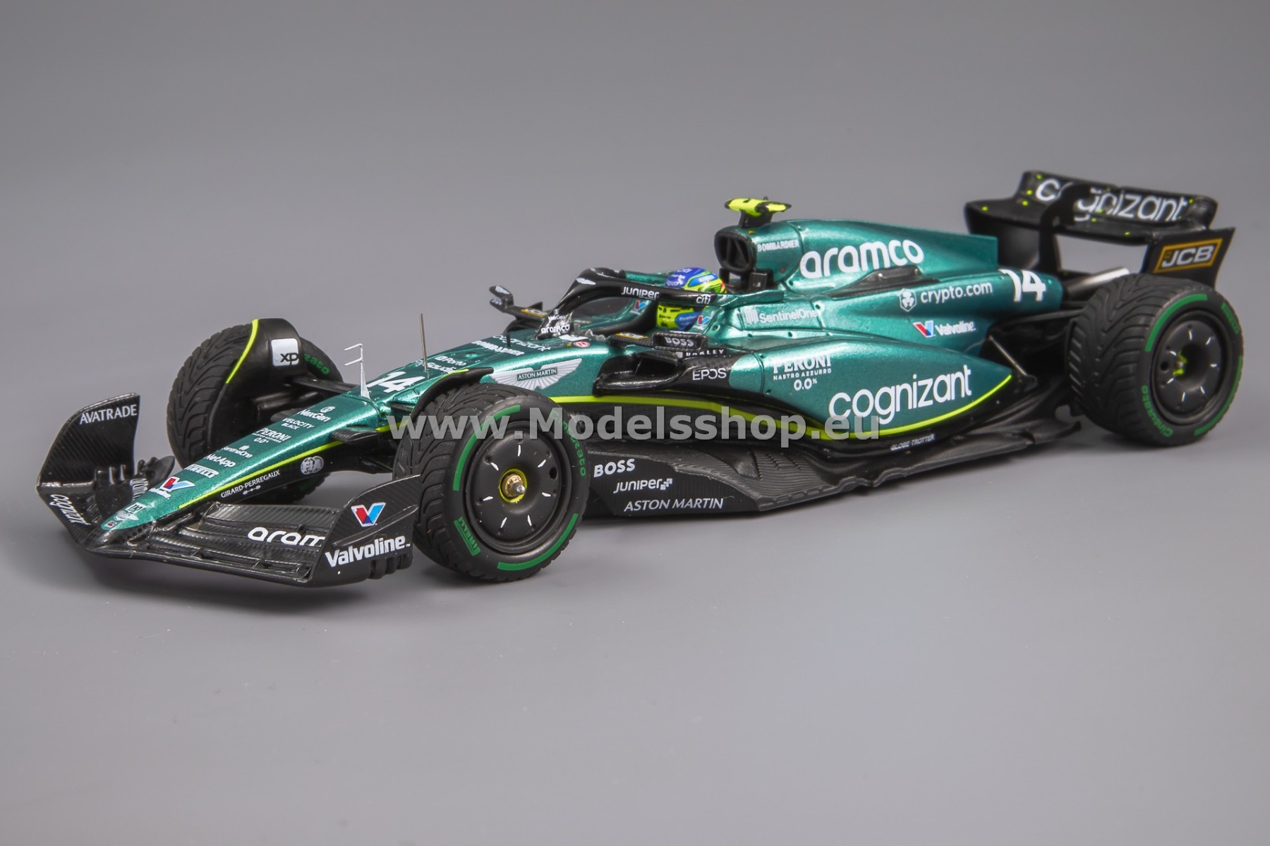 Spark S8924 Aston Martin Cognizant AMR23, No.14, Aston Martin Aramco Cognizant F1 Team, Formula 1, 2nd Dutch GP 2023, Fernando Alonso (w. pit board)