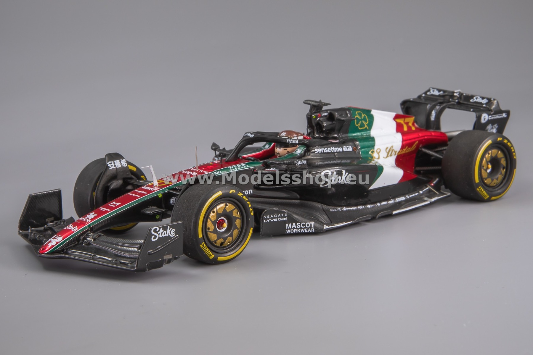 Spark S8932 Alfa Romeo F1 Team Stake C43, No.77, Alfa Romeo F1 Team ORLEN Formula 1, 10th Italian GP 2023, Valtteri Bottas