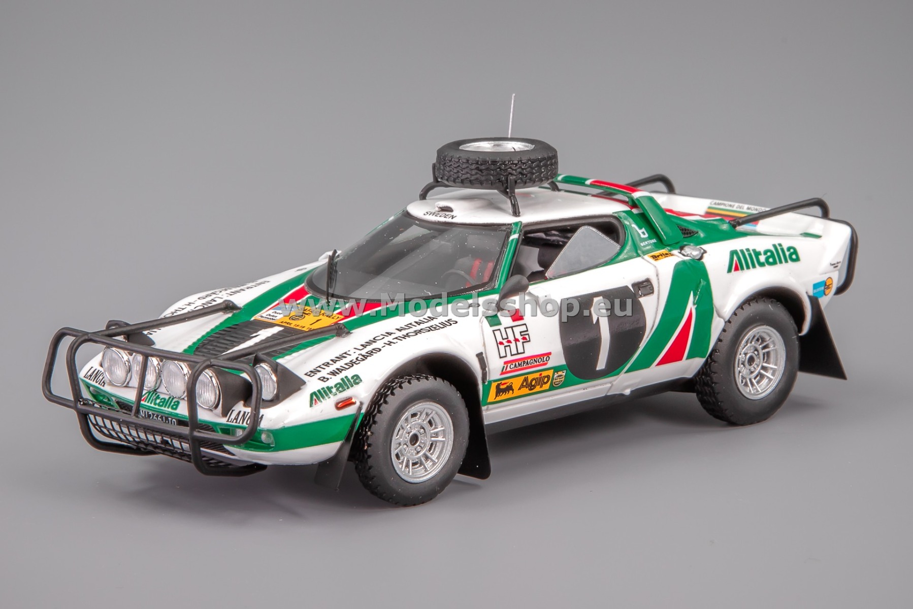Spark S9085 Lancia Stratos HF, No.1 Safari Rally 1976, B. Waldegaard - H. Thorszelius