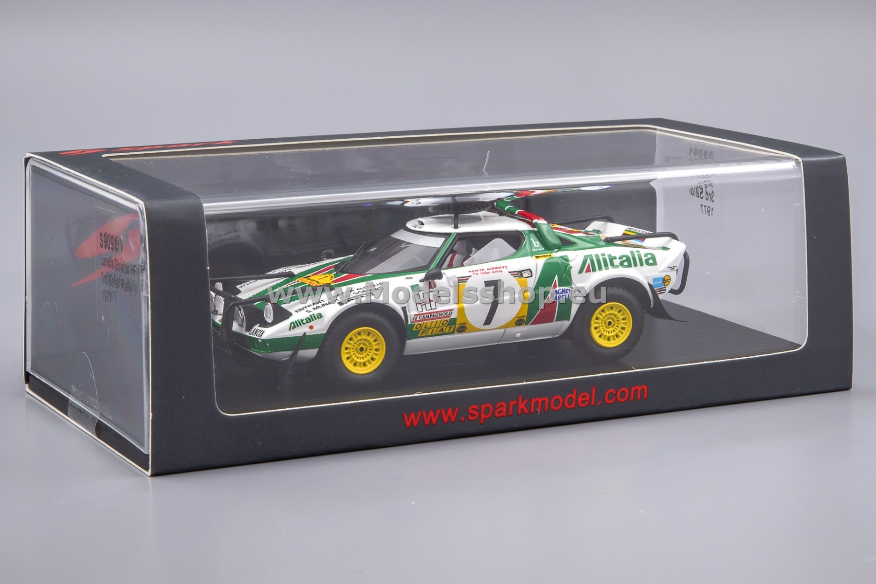 Spark S9091 Lancia Stratos HF No.7, 3rd Safari Rally 1977, S
